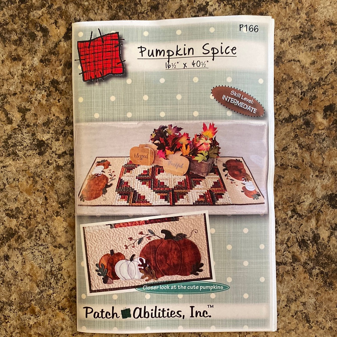 Pumpkin Spice Pattern with Wool Fabric Kit - P166W