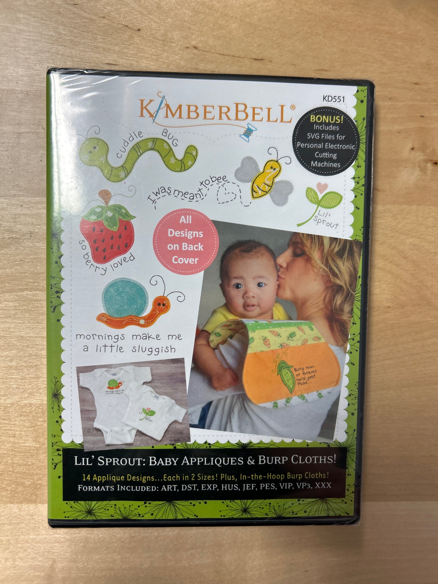 Lil’ Sprout: Baby Appliqués & Burp Cloths! (KD551)