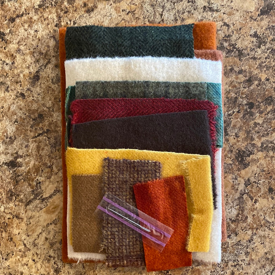 Pumpkin Spice Pattern with Wool Fabric Kit - P166W