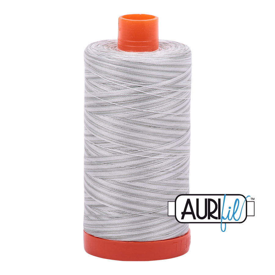 Aurifil 50 wt. cotton thread offers versatility, strength, and radiant color with very little lint on each 1,422 yard large spool.