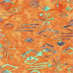 Batik - Orange/Multi shapes (6153)
