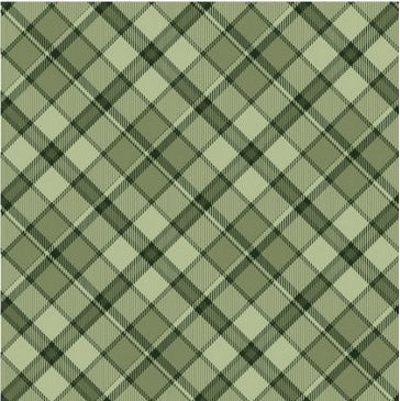 Diagonal Plaid - Light Forest from the Joyful Winter collection created by Lexi Grenzer for Clothworks, features a green tone on tone plaid pattern. This photo shows a swatch of the fabric with the light, dark, and medium value stripes of varying width.