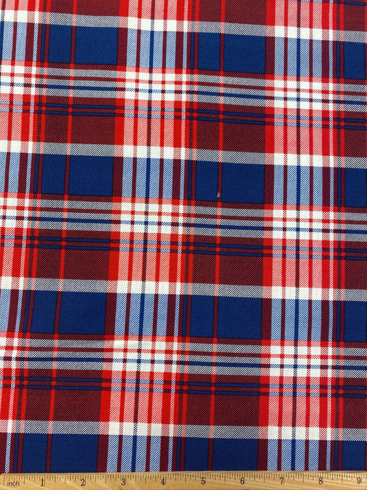 Teddys America Navy Plaid
