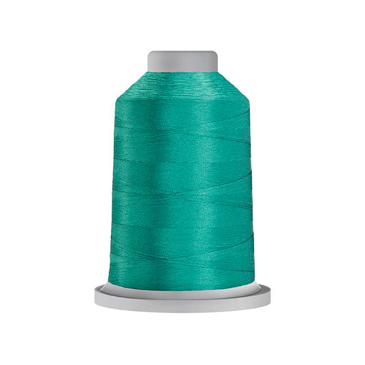 Glide trilobal polyester 40 wt. thread in Sea Green - 67472 ; Photo shows teal spool of thread.