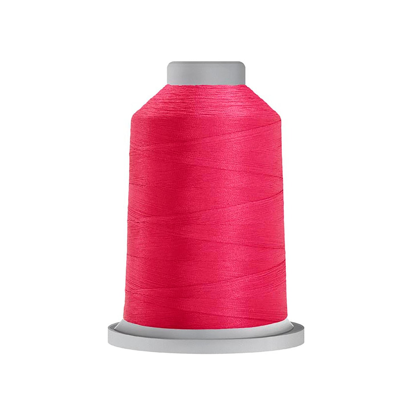Glide Trilobal Polyester 40 weight thread in Hot Pink - 70812; Photo shows spool of thread with hot pink color.