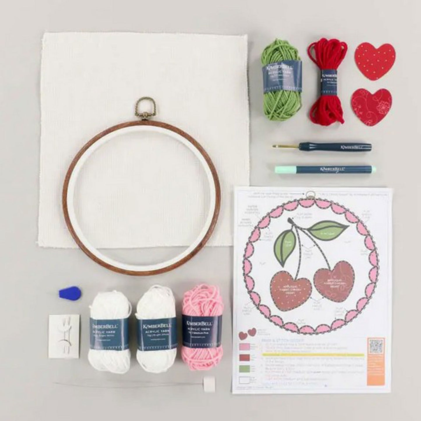 Punch Needle Embroidery Kit: Life is Cherry Sweet (KPNK1009)