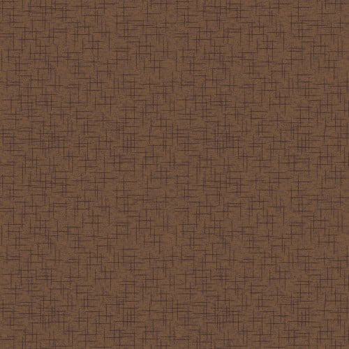Linen texture in brown is part of the Kimberbell Basics line designed by Kimberbell for Maywood Studio. This fabric features brown tone on tone linen texture, making it the perfect blender to use in any quilting project. Photo features a swatch of the fabric to show the hash mark pattern.