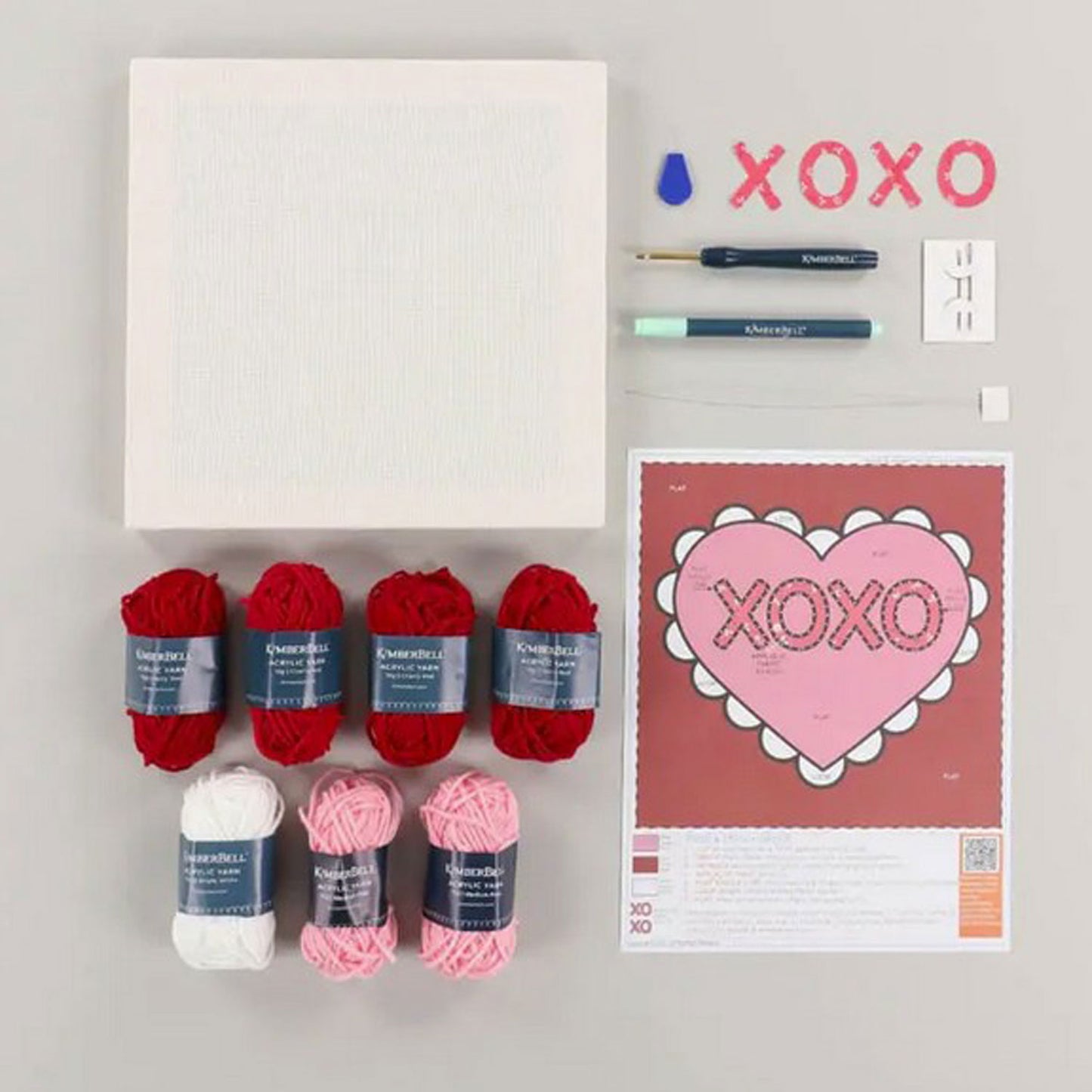 Punch Needle Embroidery Kit: Hug & Kisses (KPNK1010)