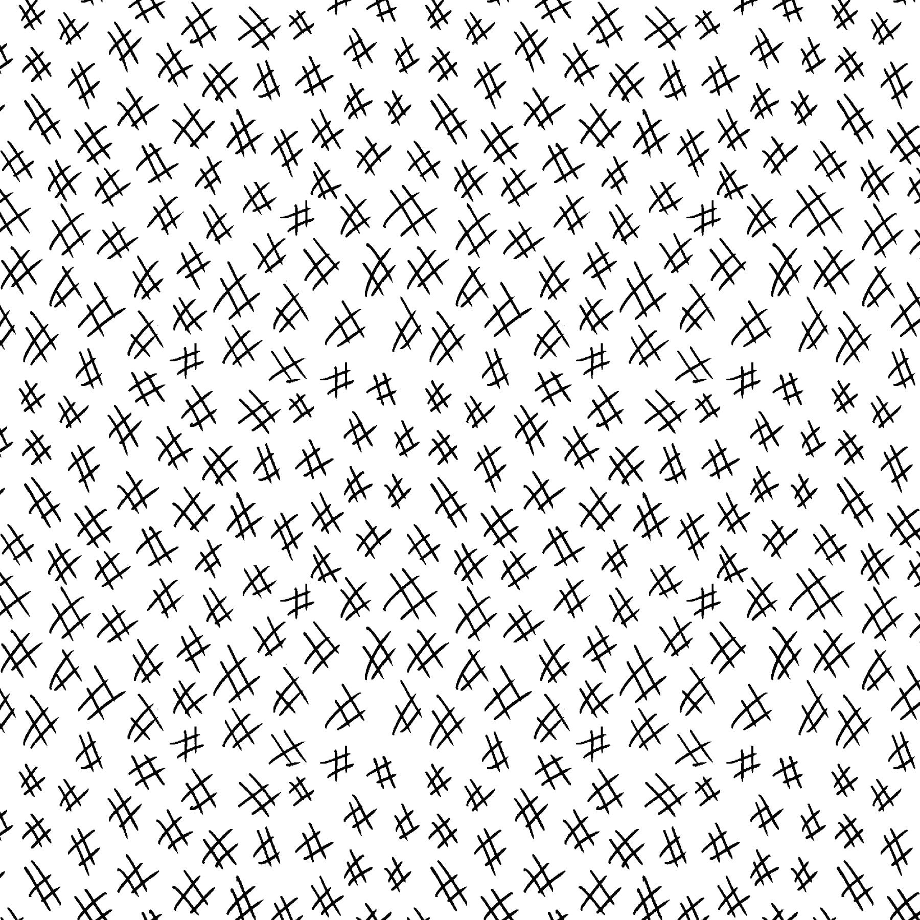 Hashtags in black and white (13263-90)  is from Stitchy by Christa Watson for Benartex. The hashtags print features a white background with black hashtags to provide a light tone for the collection and will serve well as a background fabric, a contrast fabric, or any where the eye needs to rest in your project.