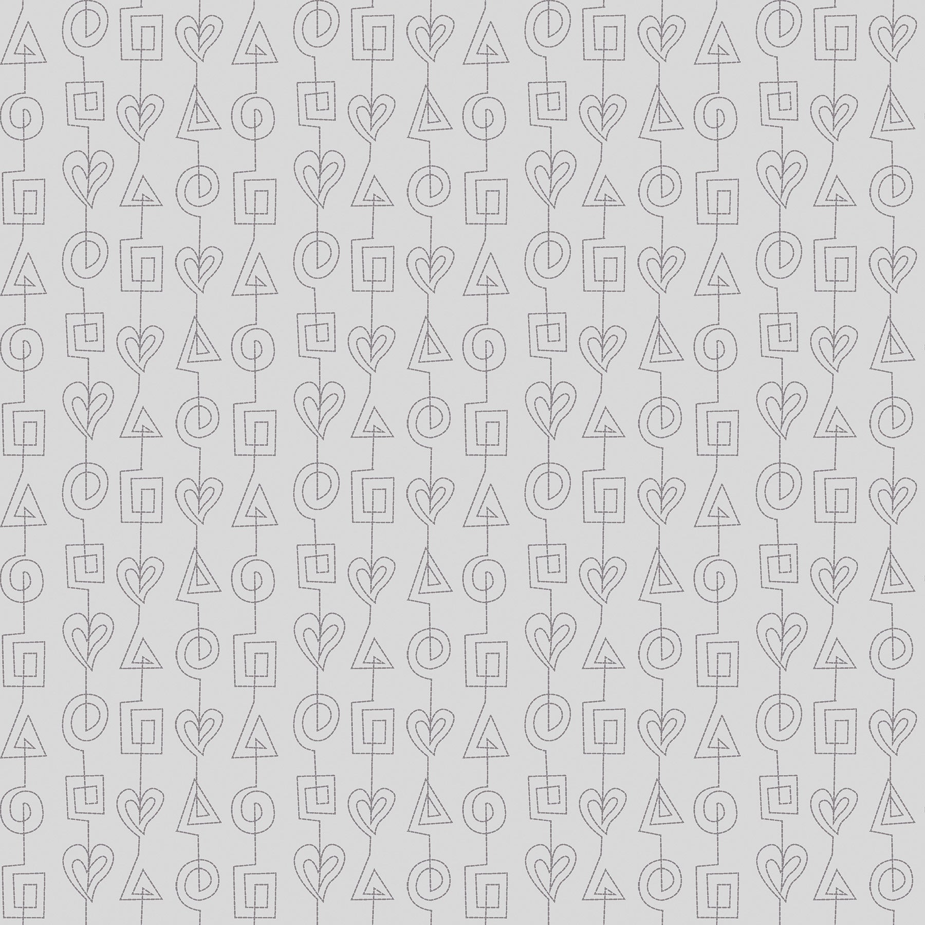 Stitches in grey (13264-08) is from Stitchy by Christa Watson for Benartex. The stitches print features tone-on-tone stitch lines based on Christa's free motion quilting pattern, Geometric Chains, from her book, 99 Machine-Quilting Designs. This fun pattern would be ideal as an accent in any project, but it is also perfect for practicing free motion quilting as a pattern from the front, or as a backing for a fun edge-to-edge pattern on the front.