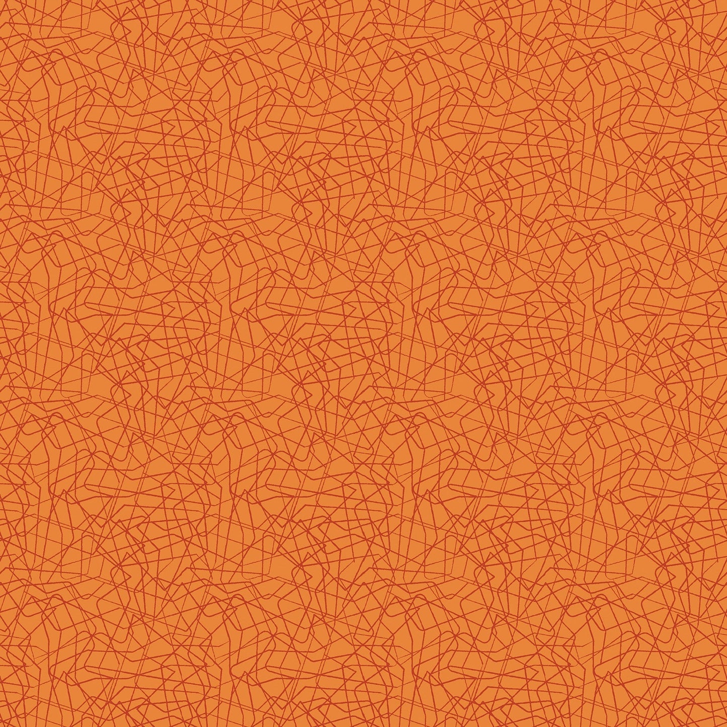 Threaded Lines in orange (13267-39) is from Stitchy by Christa Watson for Benartex. The Threaded Lines print in the darkest and most saturated color in the line, and features tone-on-tone lines reminiscent of loose threads all over the fabric. This non-directional pattern provides a dark fabric in the line, but it isn't busy so the color really shines through.