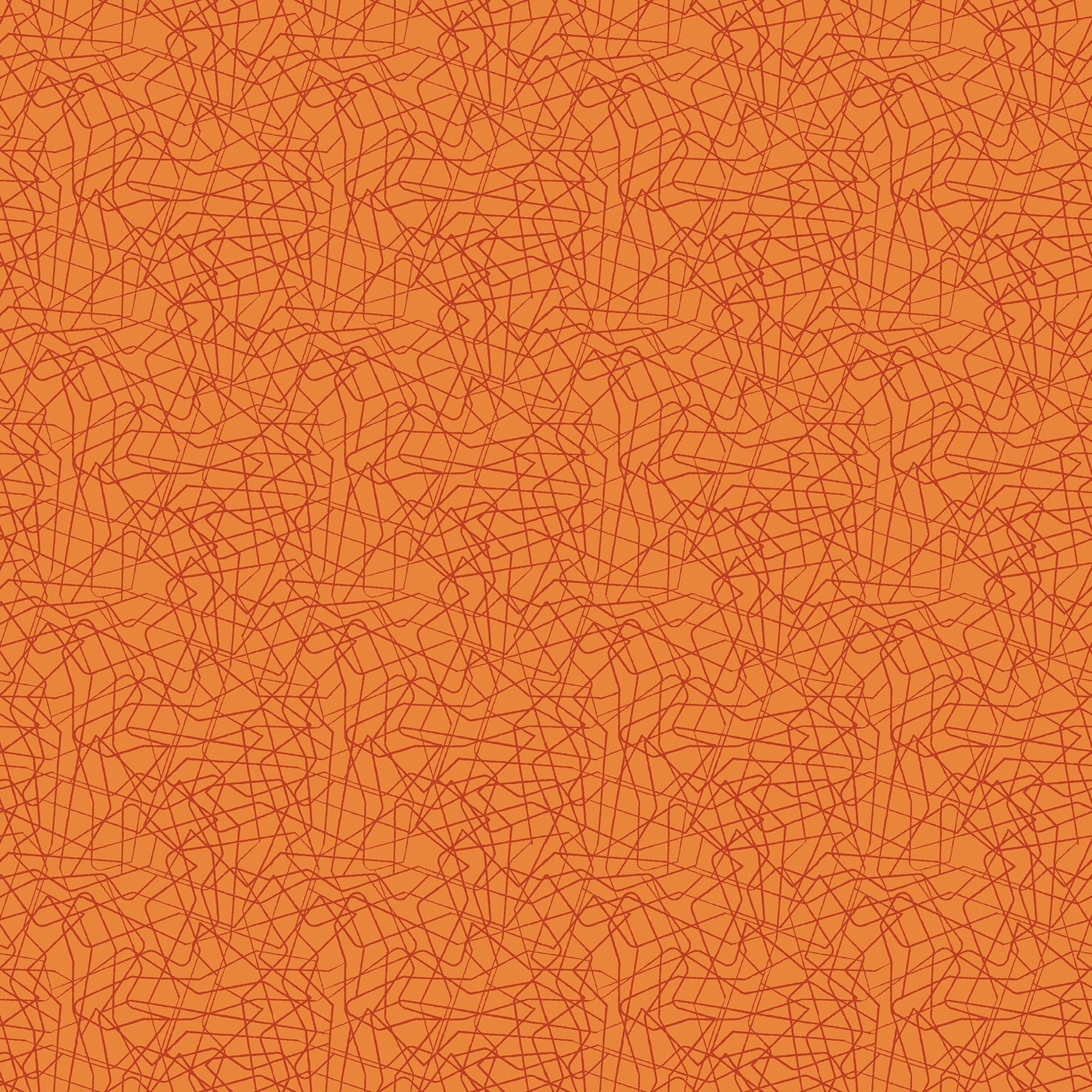 Threaded Lines in orange (13267-39) is from Stitchy by Christa Watson for Benartex. The Threaded Lines print in the darkest and most saturated color in the line, and features tone-on-tone lines reminiscent of loose threads all over the fabric. This non-directional pattern provides a dark fabric in the line, but it isn't busy so the color really shines through.