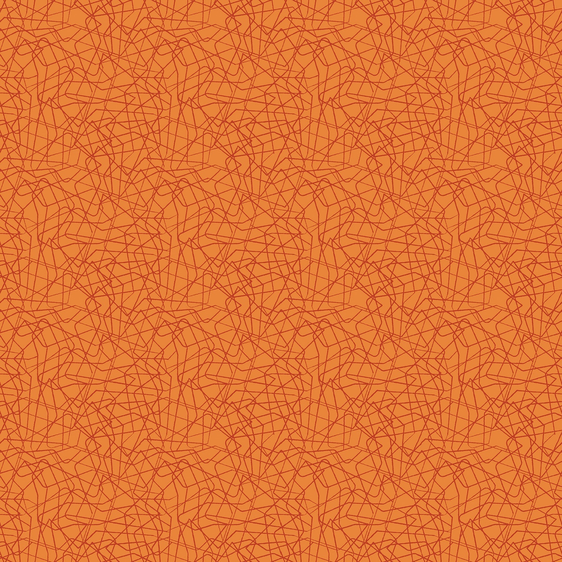  Threaded Lines in orange (13267-39) is from Stitchy by Christa Watson for Benartex. The Threaded Lines print in the darkest and most saturated color in the line, and features tone-on-tone lines reminiscent of loose threads all over the fabric. This non-directional pattern provides a dark fabric in the line, but it isn't busy so the color really shines through.