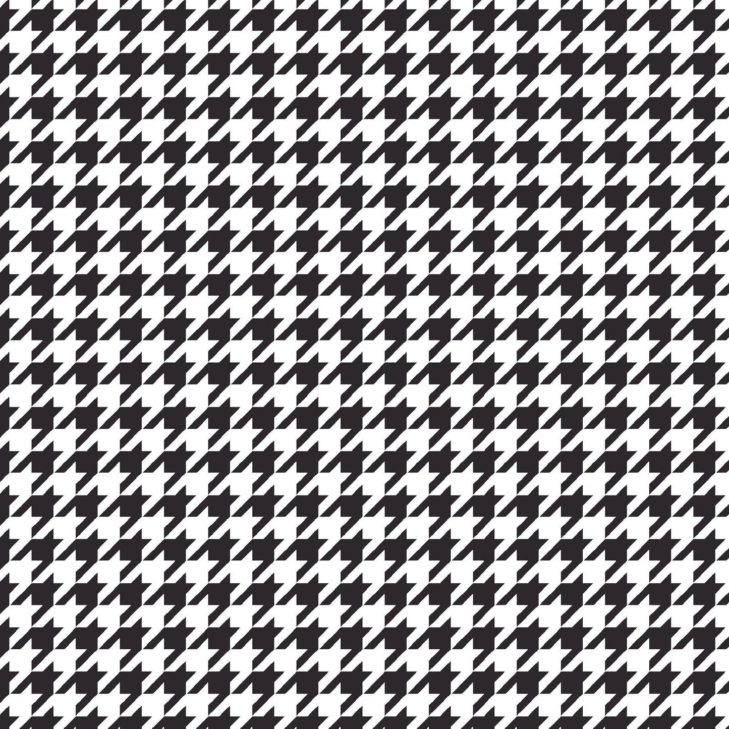 Black on White Houndstooth (MAS8206-J) from the Kimberbell Basics line designed by Kim Christopherson for Maywood Studio. This fabric features a small black houndstooth print on a white background and is a fantastic choice for adding texture and color to a quilt.