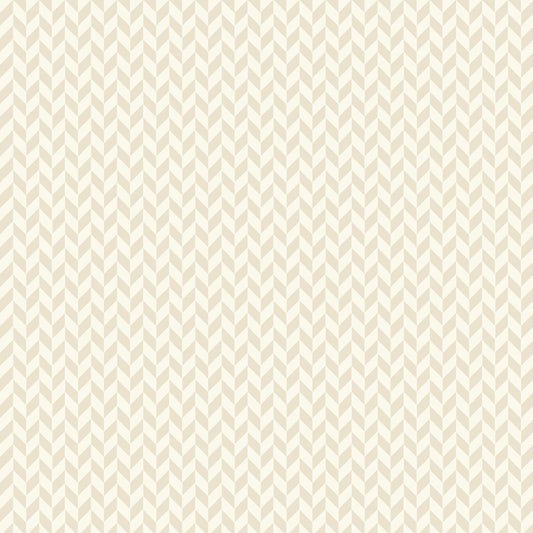 Herringbone in cream (MAS9397-E) is part of the Kimberbell Basics line designed by Kim Christopherson for Maywood Studio. This fabric features a two-tone cream herringbone and adds a sophisticated texture to projects.