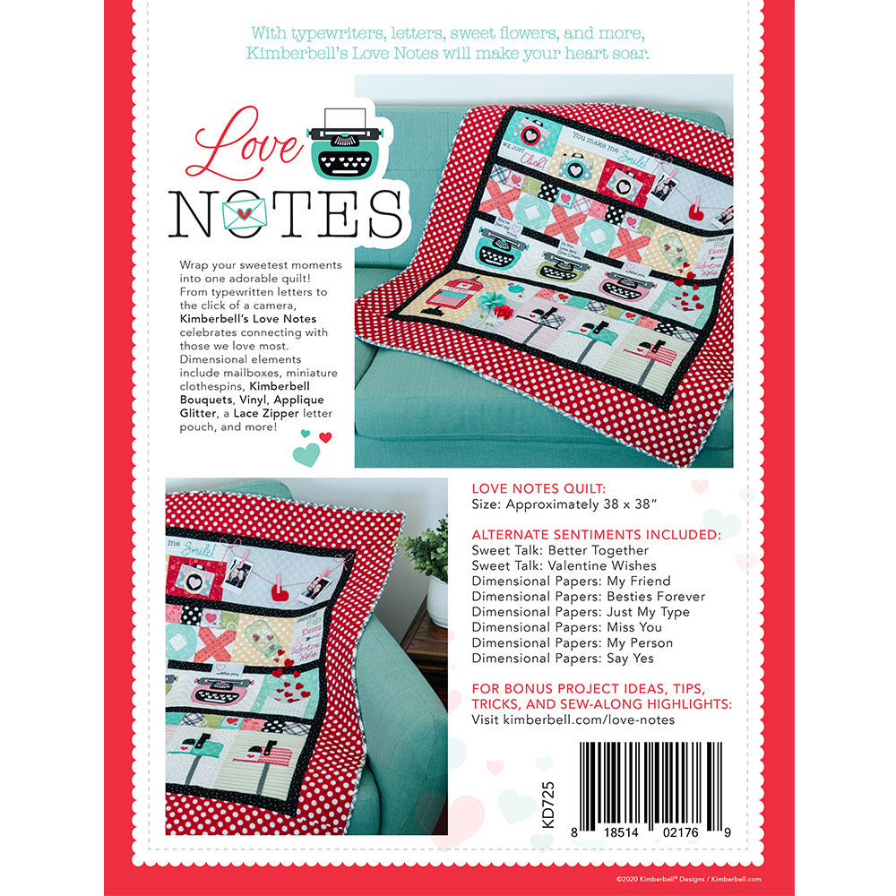 Love Notes Quilt Pattern - Sewing Version Kd725