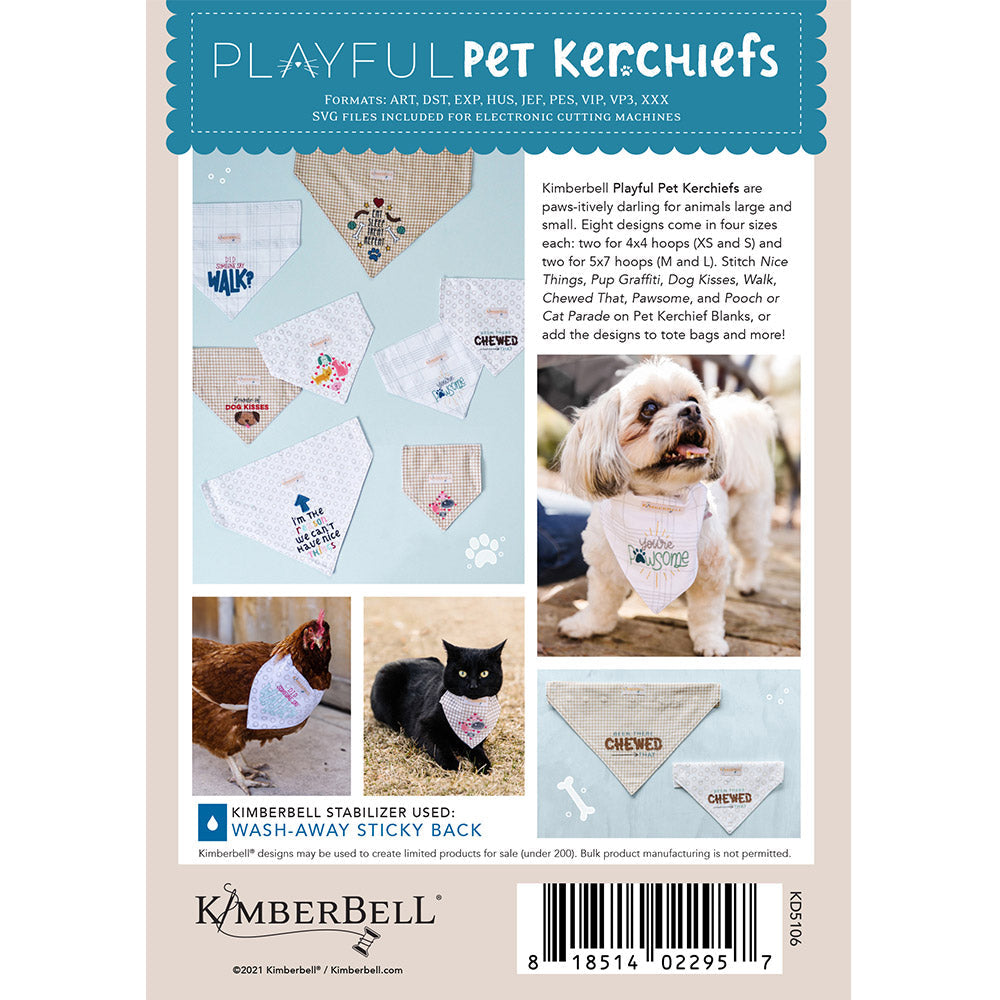 Playful Pet Kerchiefs (Kd5106) Sewing Patterns