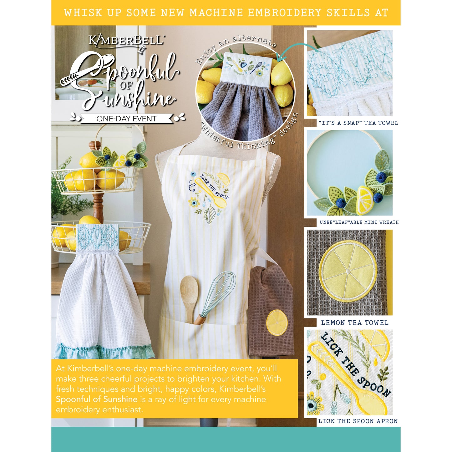 Spoonful of Sunshine Machine Embroidery Event