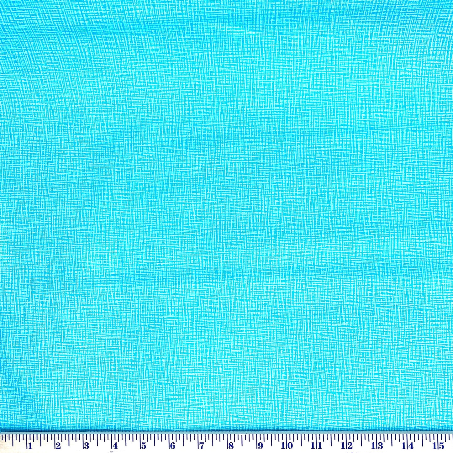 Straight Grain In Aqua by Patrick Lose of Patrick Lose Fabrics is an aqua tone on tone 100% cotton fabric with a light grain line looking woven pattern in it. It is part of the Basically Patrick - A Quilter's Rainbow line of fabric. Stitcher's Joy