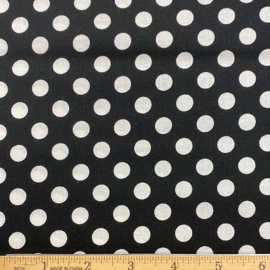 Black Large White Dots - Kimberbell Basics (MAS8216-J) - End of Bolt 3