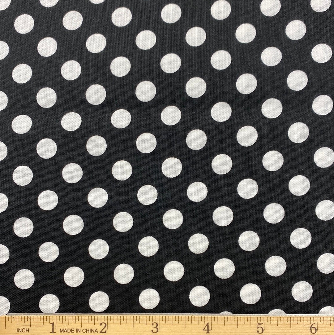 Black Large White Dots - Kimberbell Basics (MAS8216-J) - End of Bolt