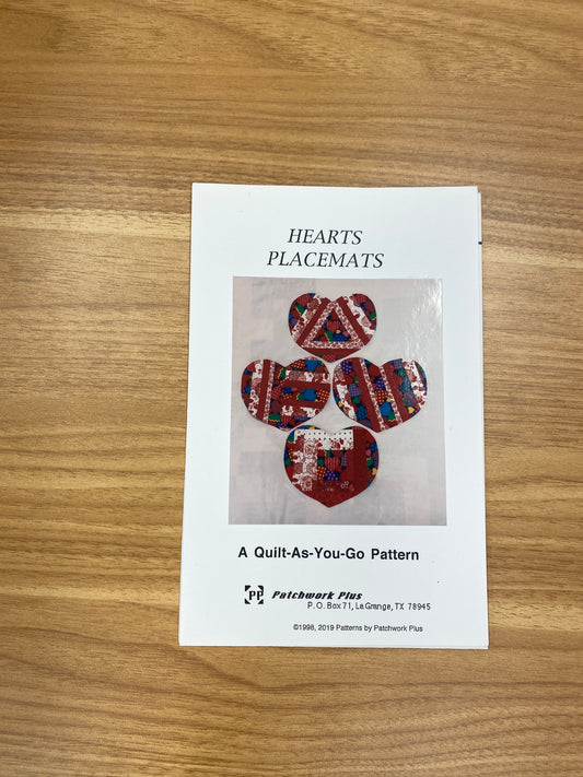 Heart Placemats - Quilt as You Go