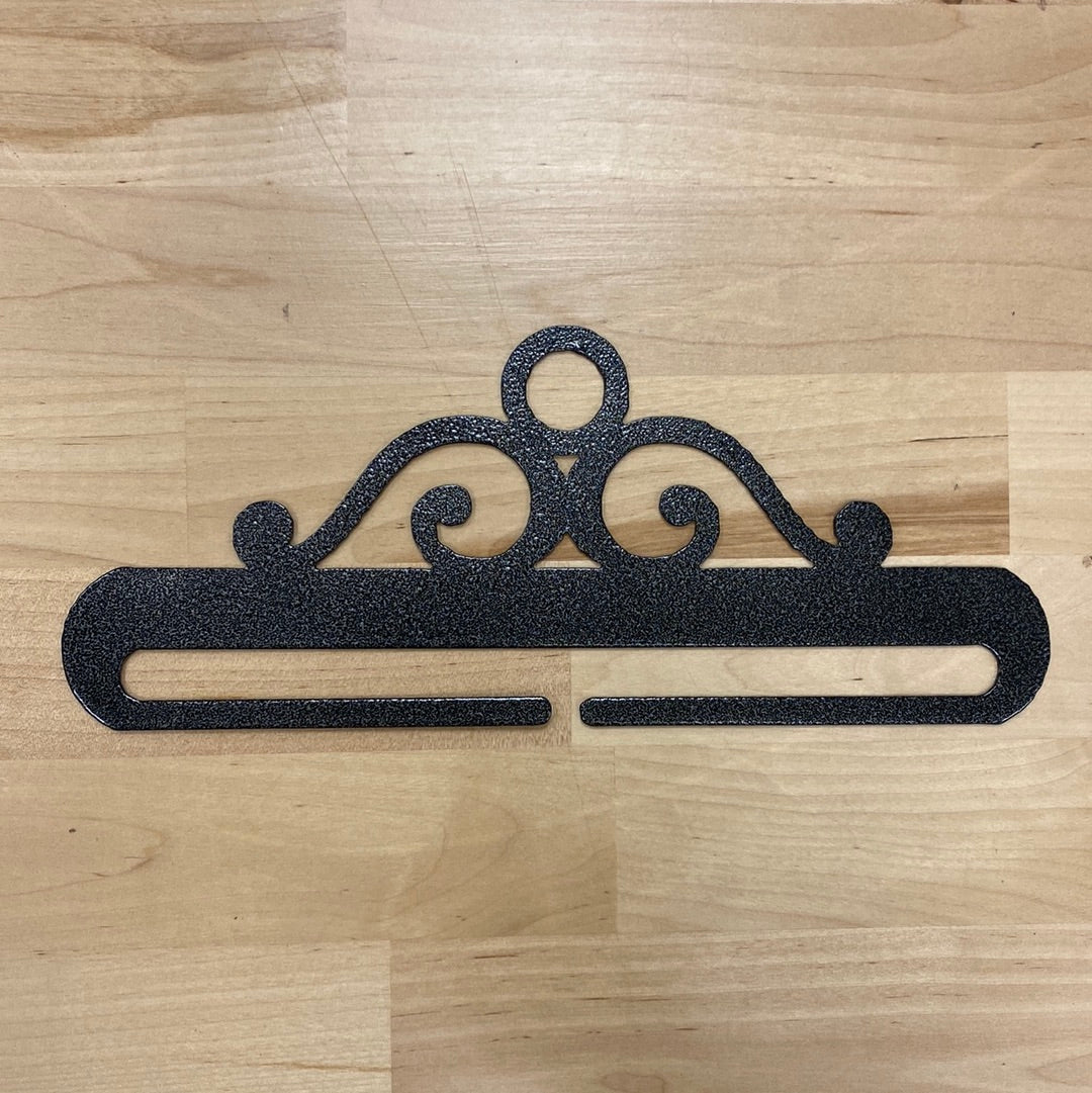 The 8" French Scroll hanger in Stoney by Ackfeld Wire.