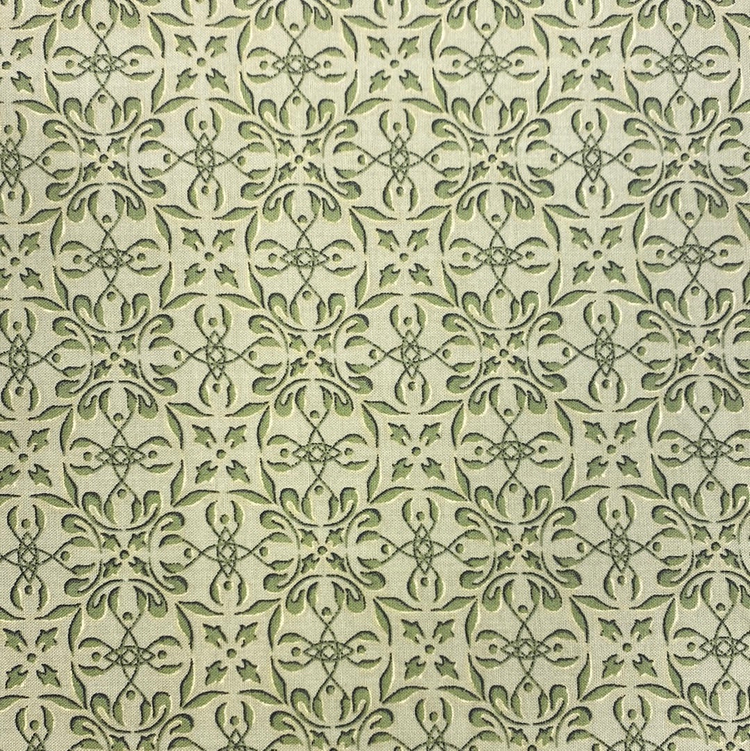 Autumn Time Tile - Green (2325-66) Fat Quarter
