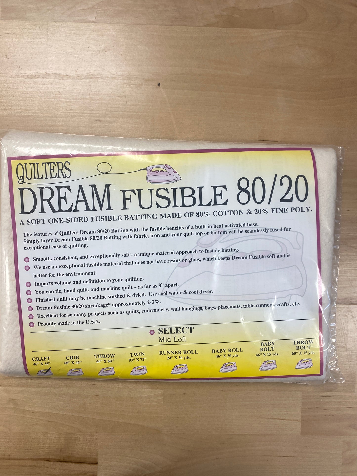 Dream Fusible 80/20 Batting