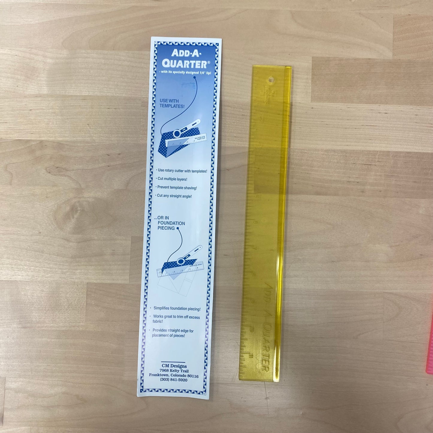 Add-A-Quarter Ruler