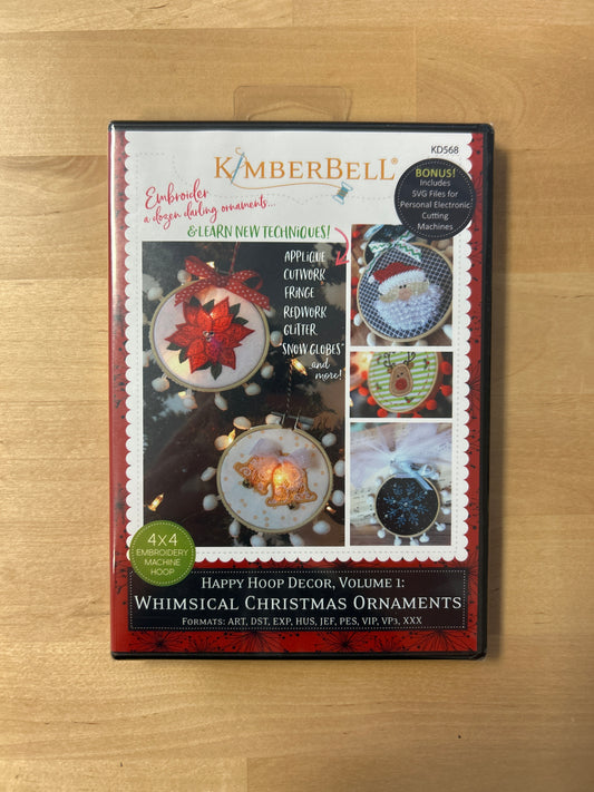 Happy Hoop Decor, Volume 1: Whimsical Christmas Ornaments (KD568)