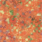 Batik - Orange/Multi Circles and Checks (6155)