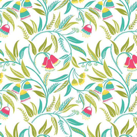 Dancing Flowers - White (13380-09)