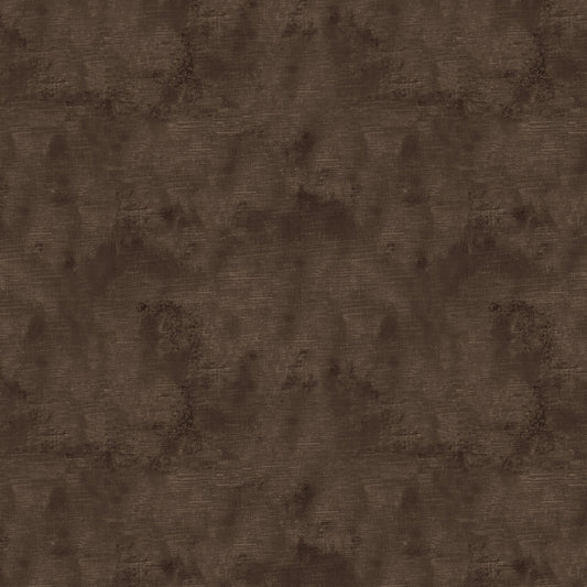 Chalk Texture 9488-77 is a chocolate brown cotton fabric with a mottled tone on tone texture with lightly brushed markings.