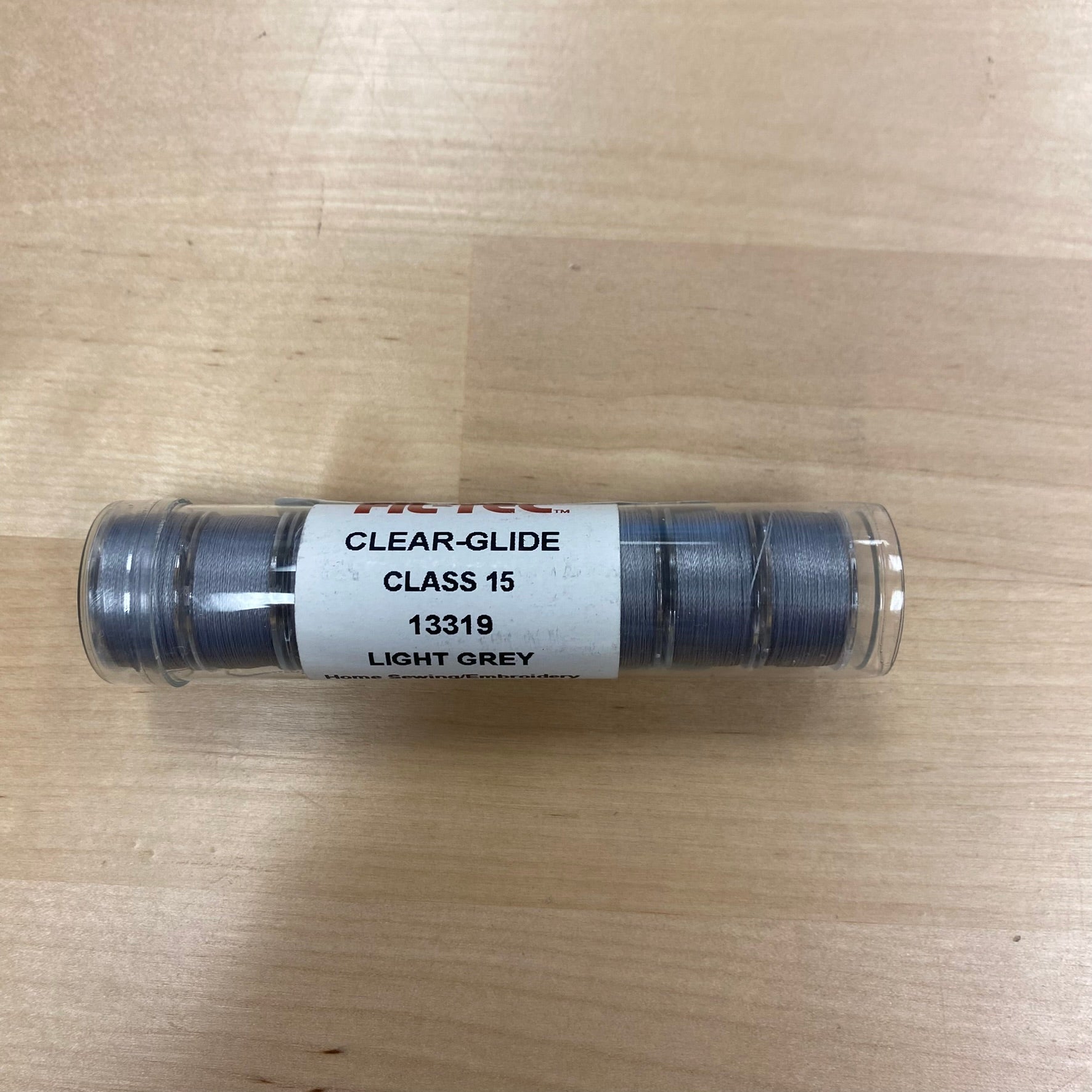 Fil-Tec Clear-Glide Class 15 Prewound Bobbins - Light Grey, pack of 10