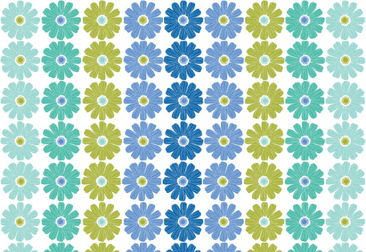 Daisy Ombre Stripe - Blue/Multi (13378-55) End of Bolt