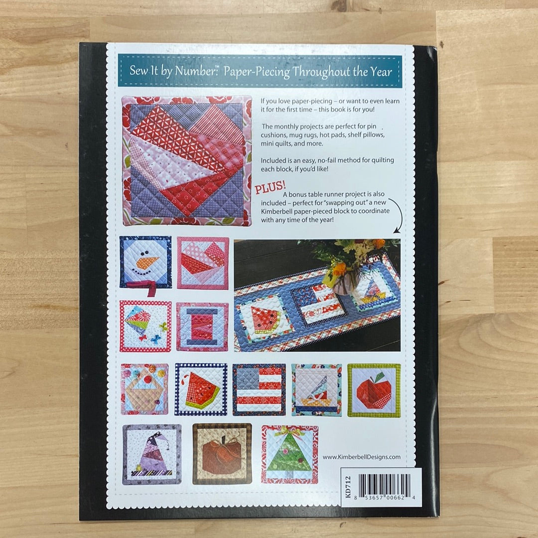 If you love paper-piecing or want to learn it for the first time, this book is for you! The monthly projects are perfect for pin cushions, mug rugs, hot pade, shelf pillows, mini quilts, and more! Pattern also includes and easy, no-fail method for quilting each block. Photo shows product back.