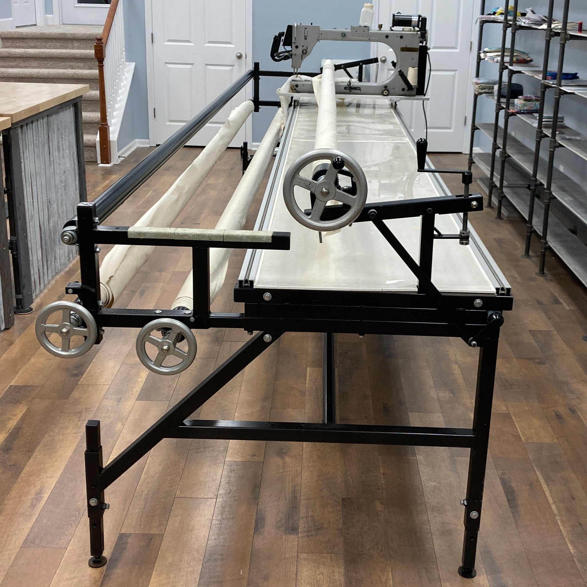 Gammill Long Arm used at Stitcher's Joy for long arm and t-shirt quilting. Stitcher's Joy