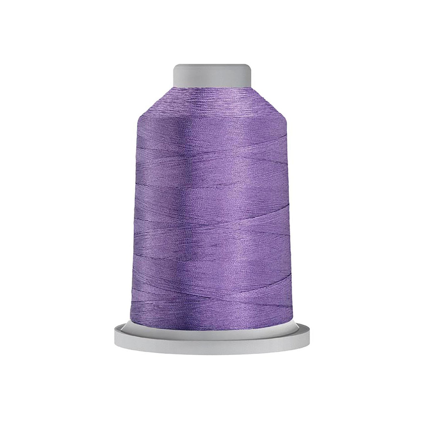 Glide 40 wt. Trilobal polyester thread by Fil-Tec offers superior coverage in each 1,100 yard mini spool. Lilac (42655) is a universal purple in a pale shade. The photo shows the spool. Stitcher's Joy