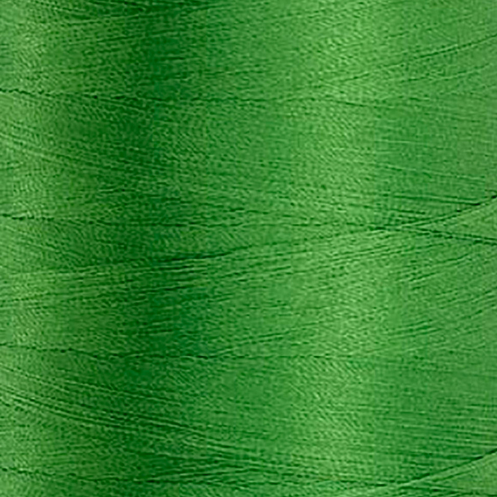 Glide 40 wt. Trilobal polyester thread by Fil-Tec offers superior coverage in each 1,100 yard mini spool. Turf (60362) is a universal green in a bright shade. The photo shows the thread detail. Stitcher's Joy