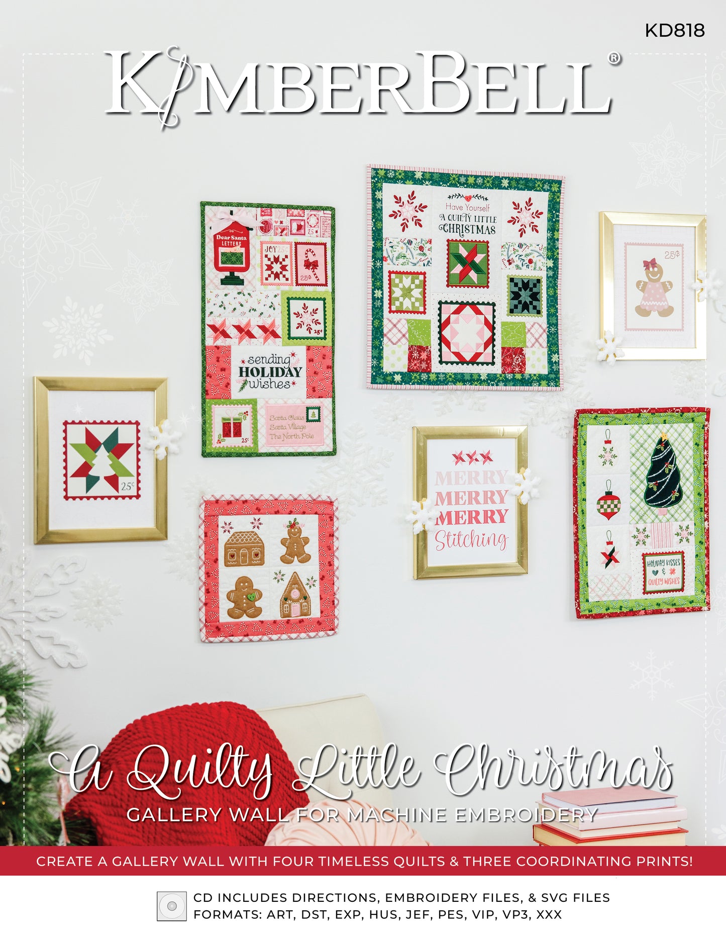 A Quilty Little Christmas Machine Embroidery Pattern KD818