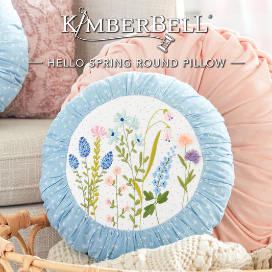 Hello Spring Round Pillow - Kimberbell Digital Dealer Exclusives