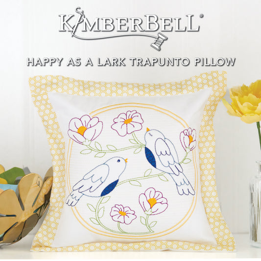 Happy as a Lark Trapunto Pillow - Kimberbell Digital Dealer Exclusives