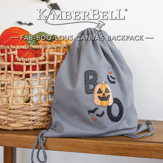Fab-Boo-lous Canvas Backpack - Kimberbell Digital Dealer Exclusives