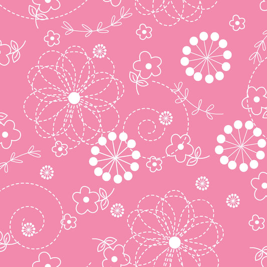 Doodles Pink - Kimberbell Basics (MAS8246-P) - Fat Quarter