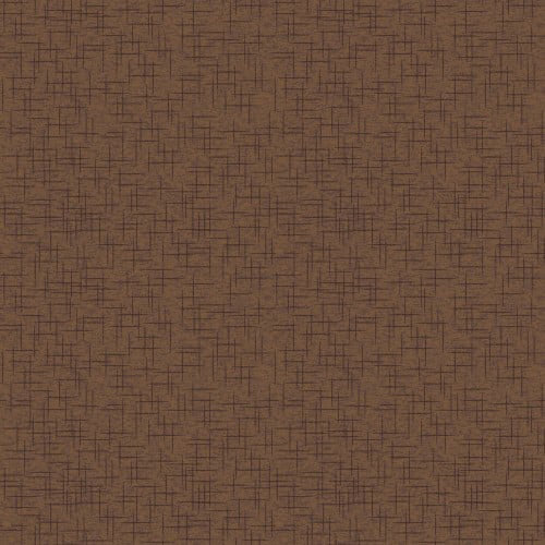 Linen texture in brown is part of the Kimberbell Basics line designed by Kimberbell for Maywood Studio. This fabric features brown tone on tone linen texture, making it the perfect blender to use in any quilting project. Photo features a swatch of the fabric to show the hash mark pattern.