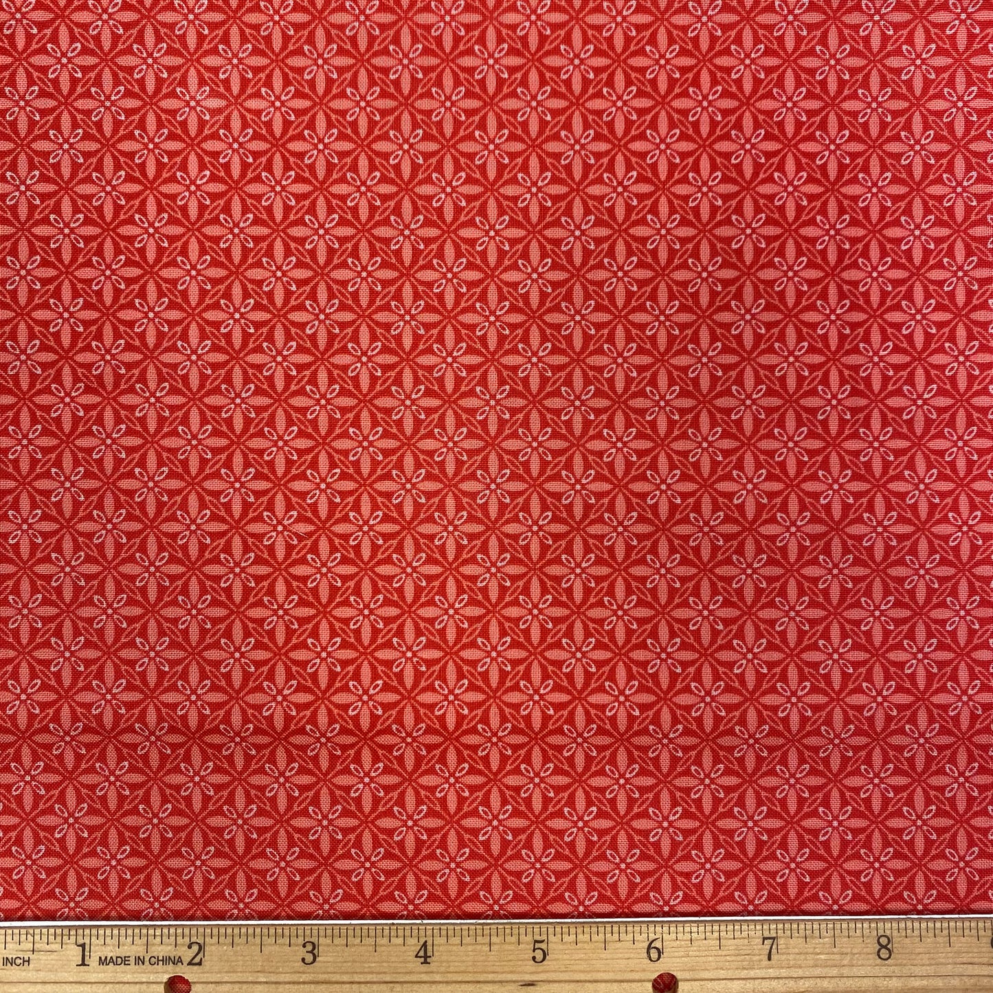 Tufted Stars - Red/Coral End of Bolt