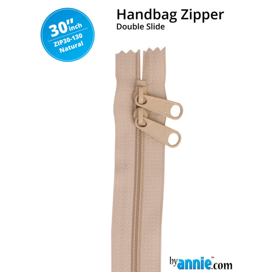 30" Double-Slide Handbag Zipper