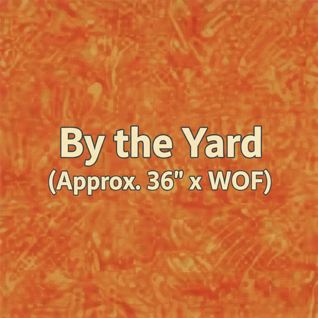 By the Yard - Batik Squiggles Orange