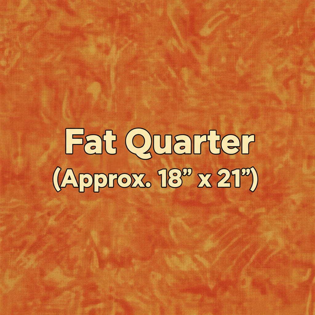 Fat Quarter - Batik Squiggles Orange
